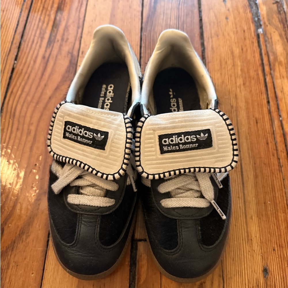 adidas Kids Black and White Wales Bonner Strap Sneakers